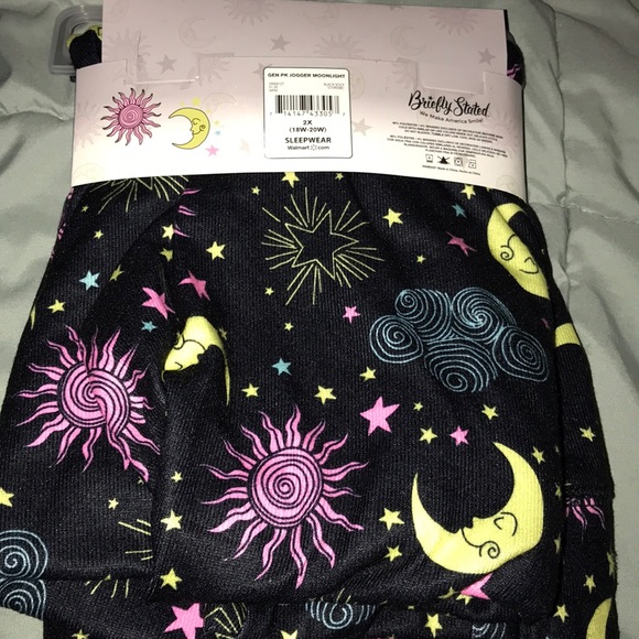 Ladies sleep jogger pajama pant sun & moon 2X new - Picture 4 of 4